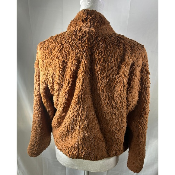 Patagonia Women's Fleece Jacket Brown Button Front Pockets‎ Size XS - Picture 3 of 9